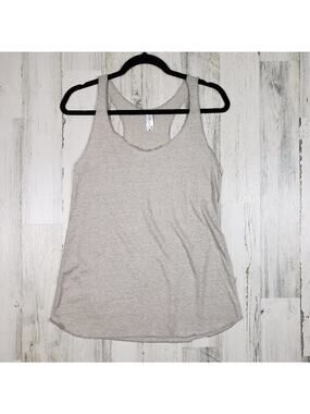NWOT Over The Limit Apparel Oatmeal Racerback Tank Top Women's Size Medium